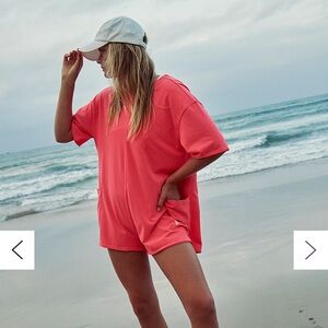 Free People Hot Shot Tee Romper (L)